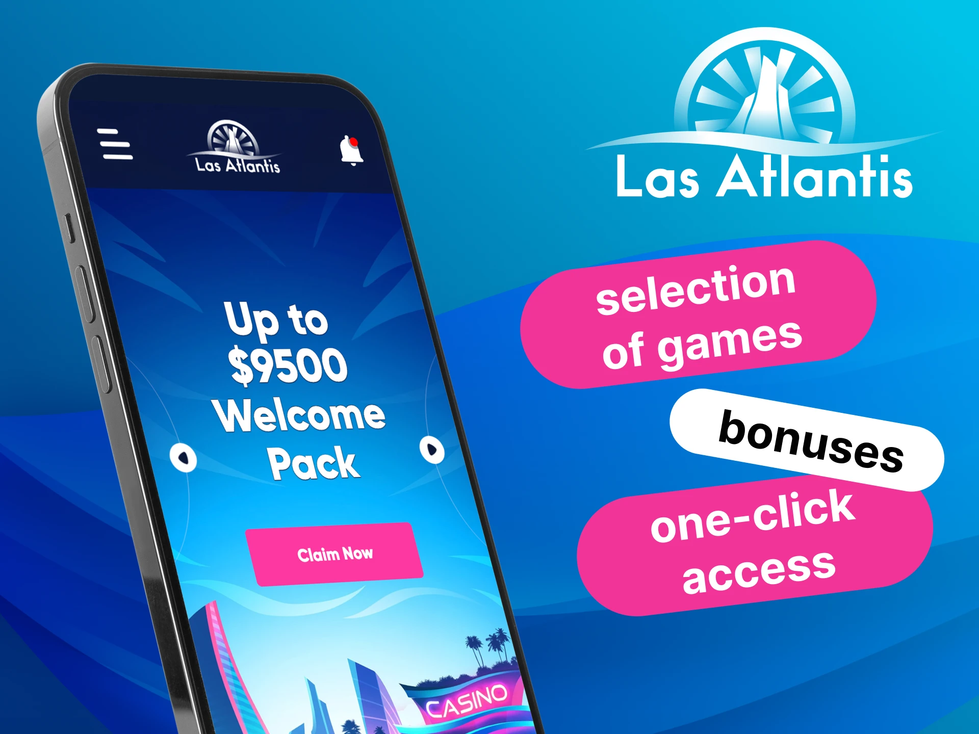 What are the features of the Atlantis casino app.