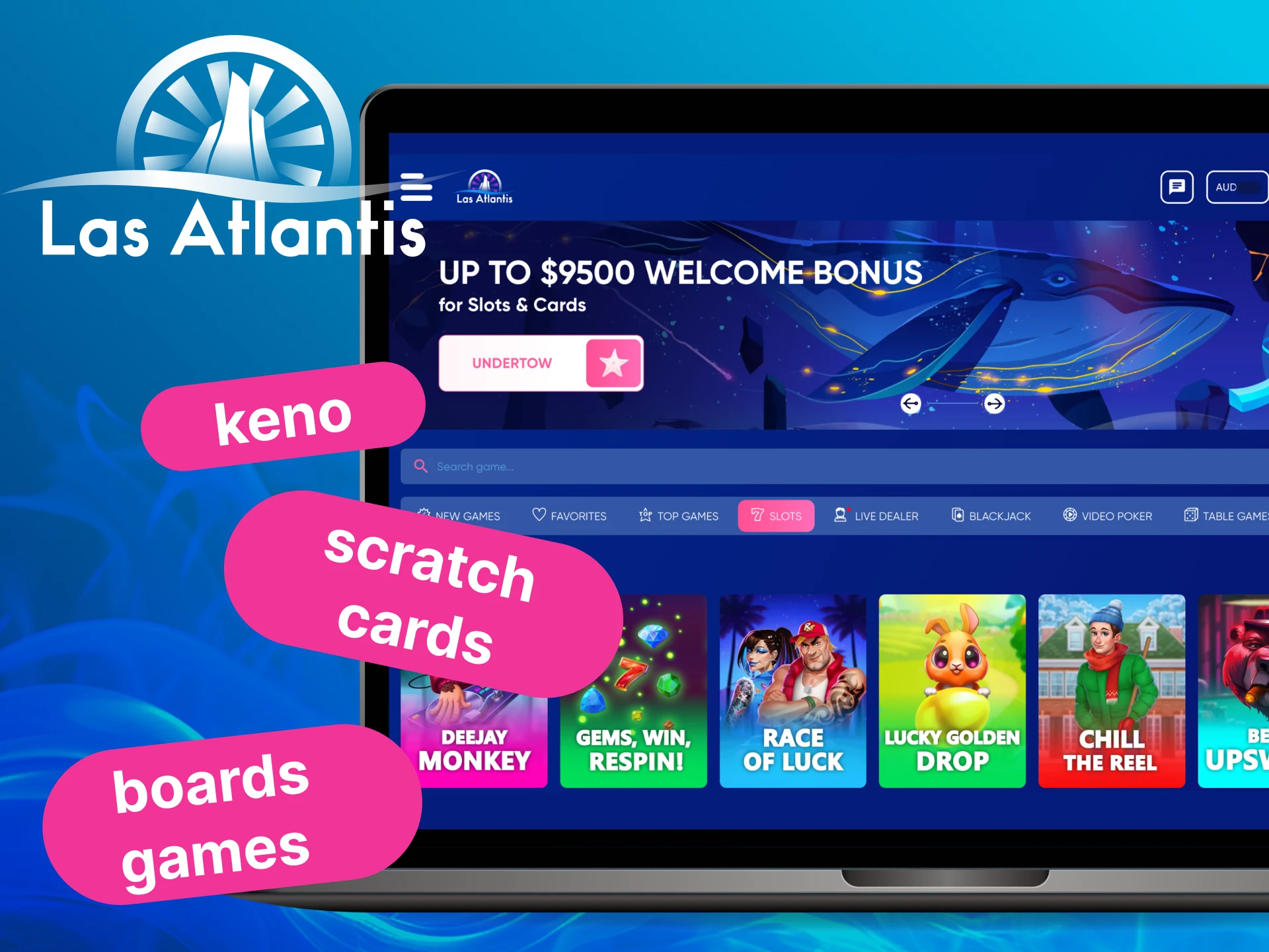 What are the daily bonuses at Las Atlantis Casino.