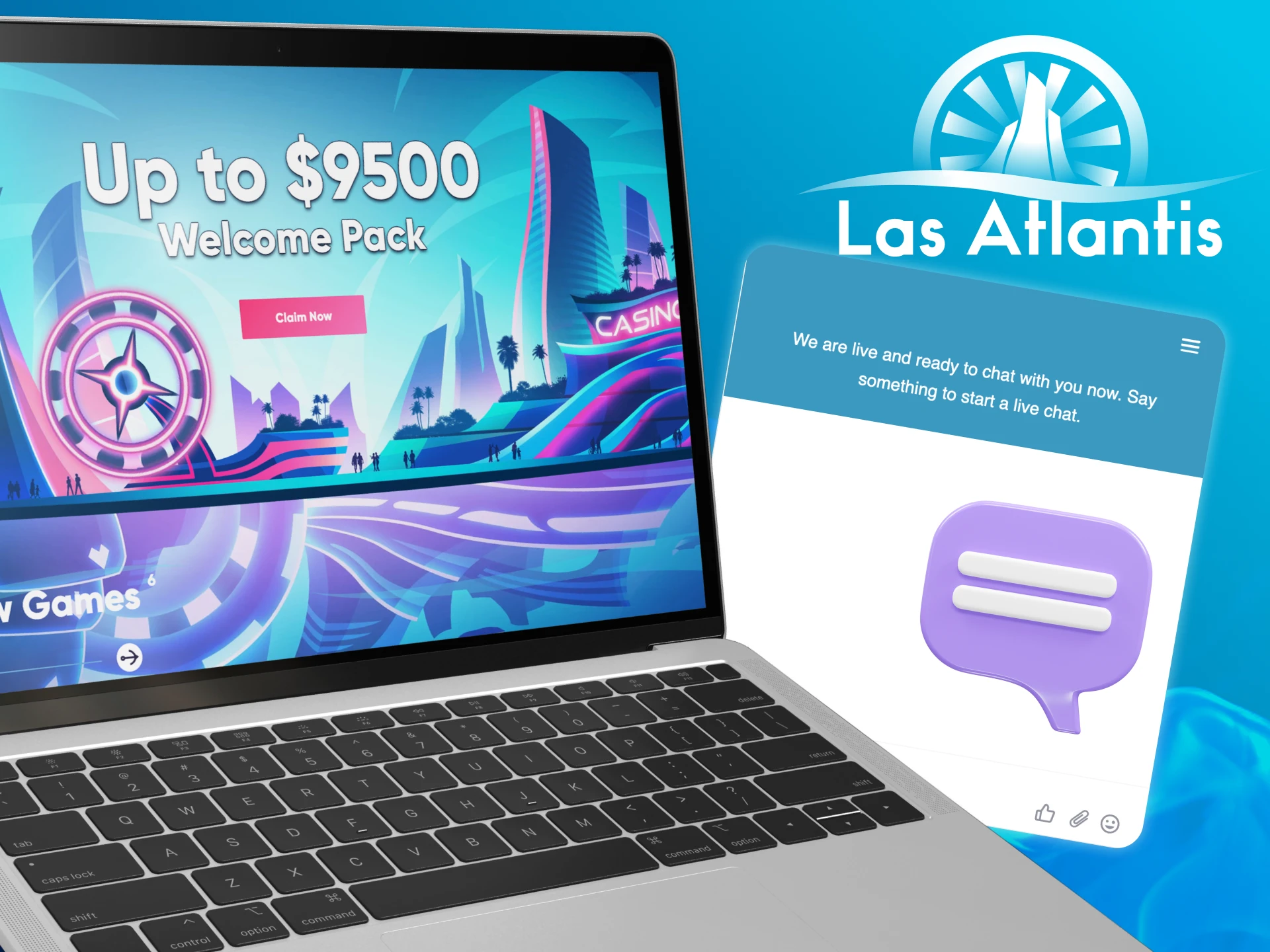 Is there live chat on the Las Atlantis casino website.