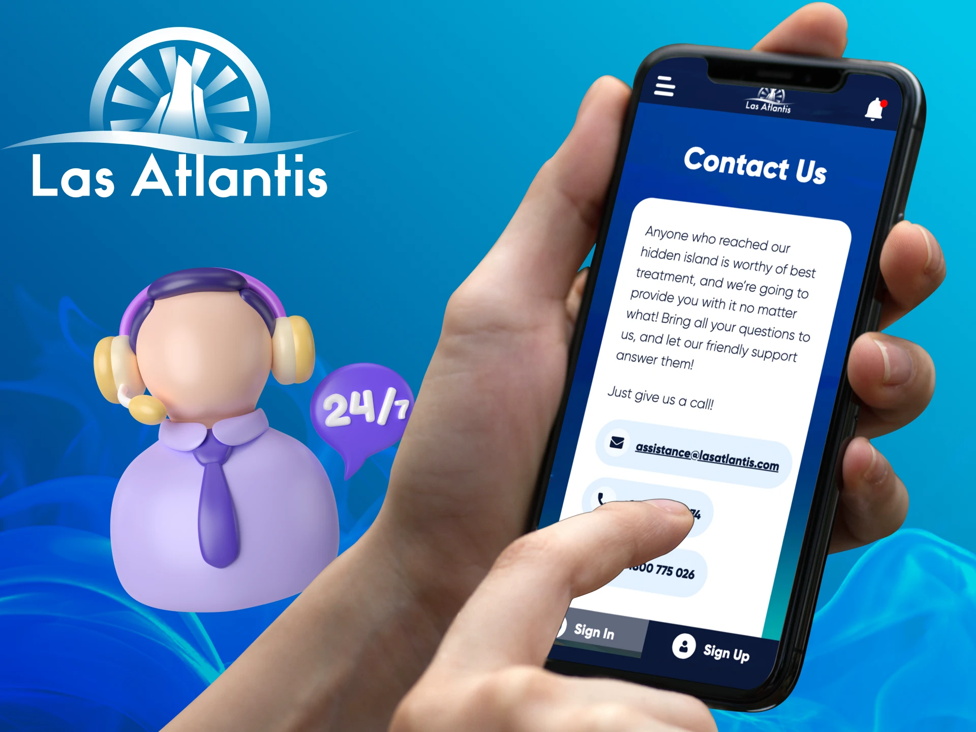 Feedback is always available to users on the Atlantis casino website.