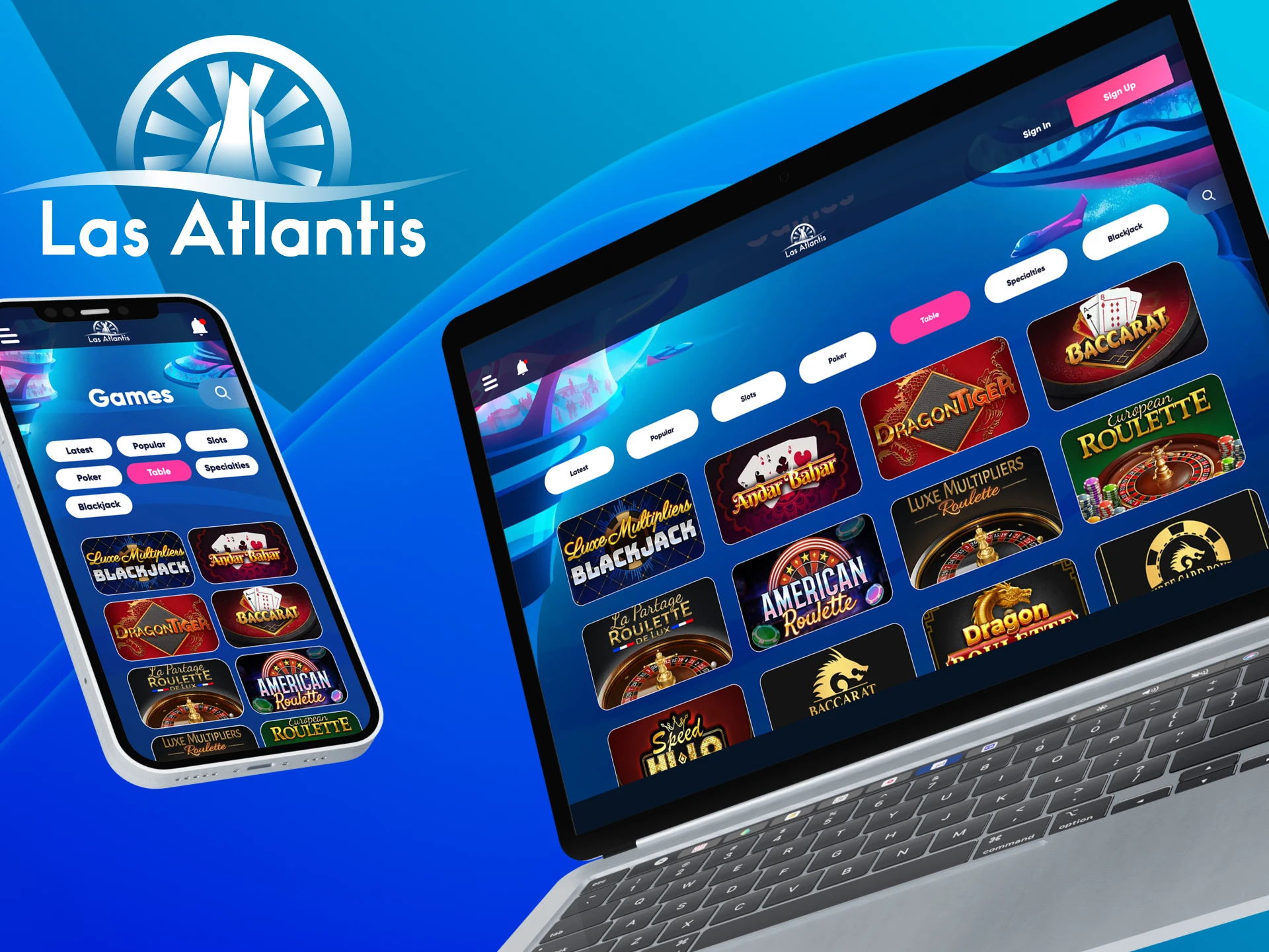 What are table games on the Atlantis casino website.