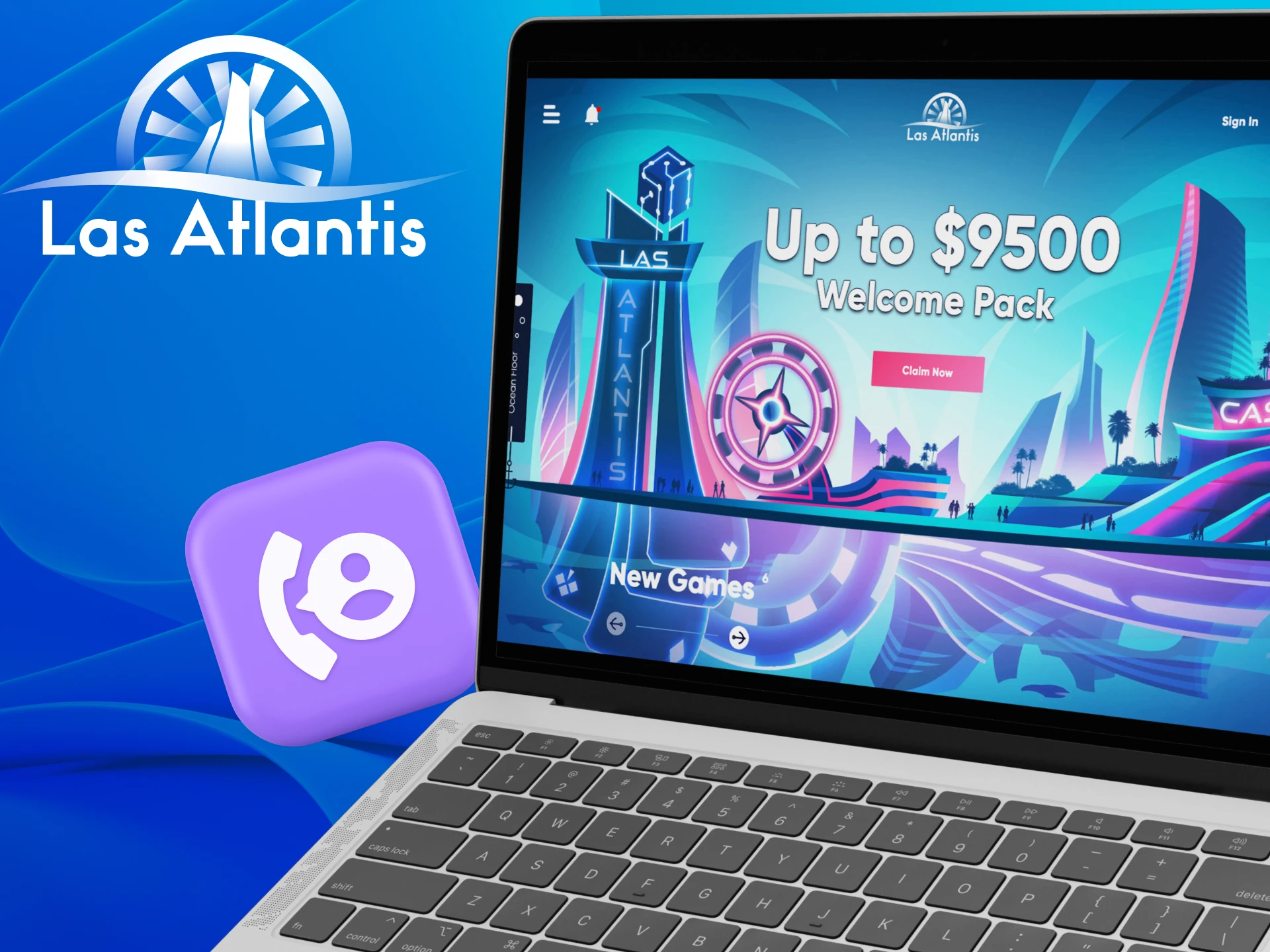 What are the ways to contact technical support of the Las Atlantis casino website.